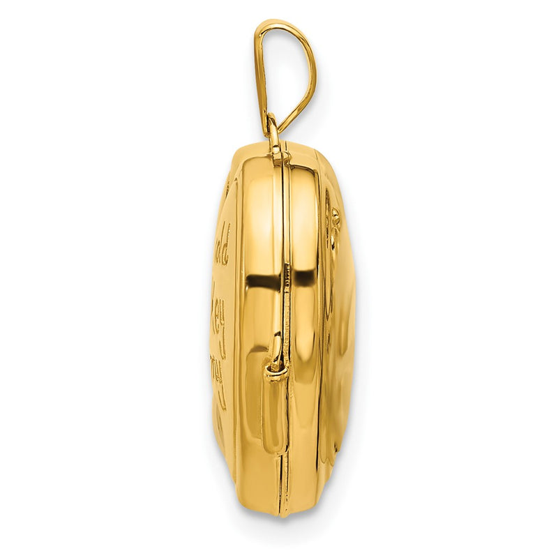 14K Yellow & Rhodium and White Rhodium 18mm Key to My Heart Reversible Heart Locket