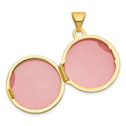 14K Yellow & Rhodium and White Rhodium Polished Celtic 16mm Round Locket