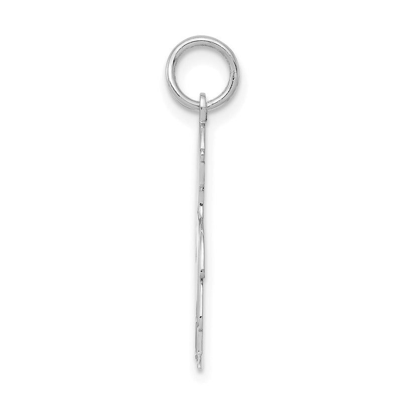 14K White Gold .018 Depth Engravable Boy Charm