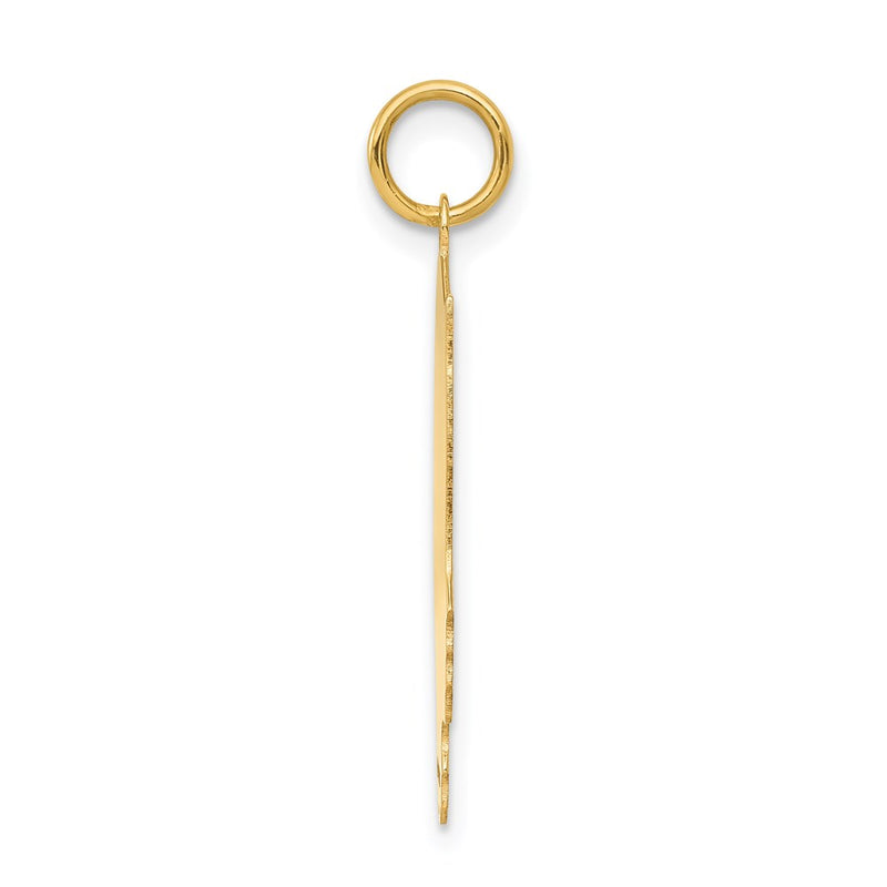 14k Yellow Gold 14k .013 Depth Engravable Girl Head Charm