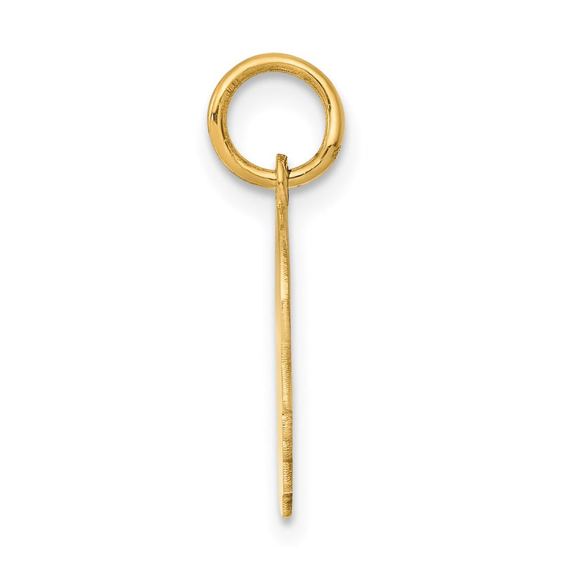 14k Yellow Gold 14k Plain Small .018 Gauge Facing Right Engravable Boy Head Charm