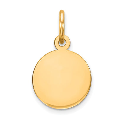 14k Yellow Gold 14k Plain .009 Gauge Circular Engravable Disc Charm
