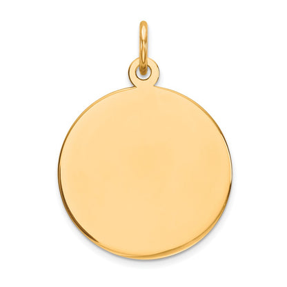 14k Yellow Gold 14k Plain .009 Gauge Circular Engravable Disc Charm