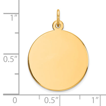 14k Yellow Gold 14k Plain .009 Gauge Circular Engravable Disc Charm