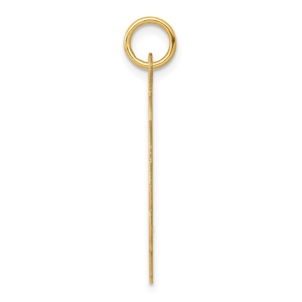 14k Yellow Gold Engravable Scalloped Disc Charm