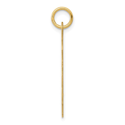 14k Yellow Gold Engravable Scalloped Disc Charm