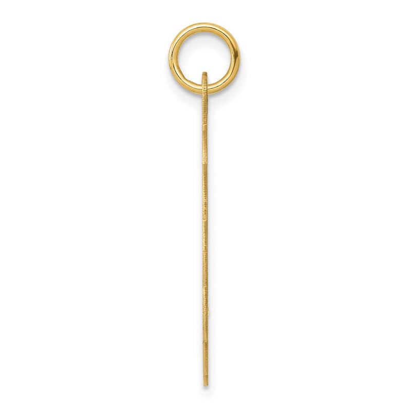 14k Yellow Gold Engravable Scalloped Disc Charm