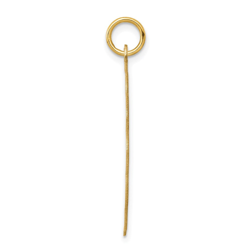 14k Yellow Gold Engravable Scalloped Disc Charm