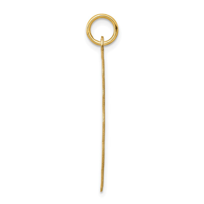 14k Yellow Gold Engravable Scalloped Disc Charm
