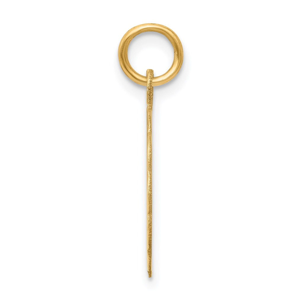 14k Yellow Gold Engravable Scalloped Disc Charm
