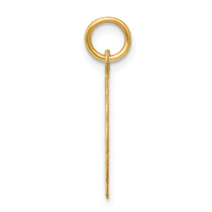 14k Yellow Gold Engravable Scalloped Disc Charm