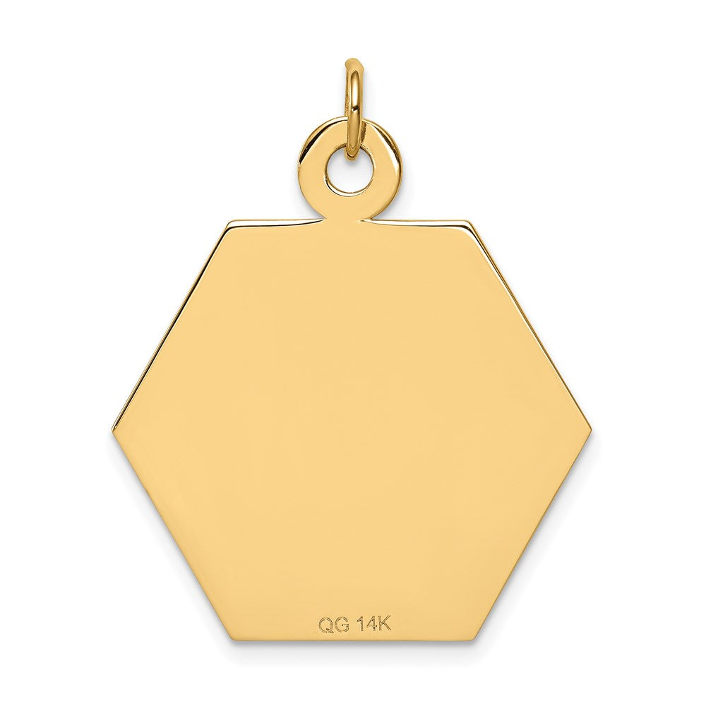 14k Yellow Gold 14k Red Enamel Medical Jewelry Pendant