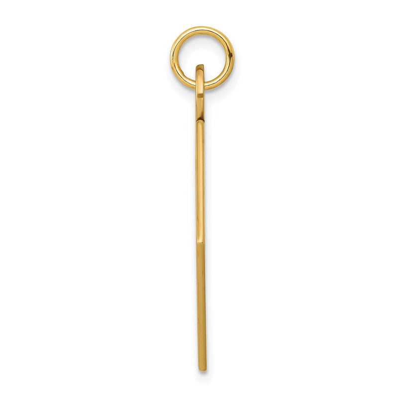 14k Yellow Gold 14k Red Enamel Medical Jewelry Pendant