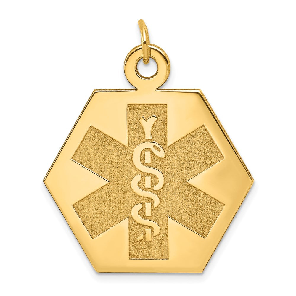 14k Yellow Gold 14k Medical Jewelry Unenameled Pendant