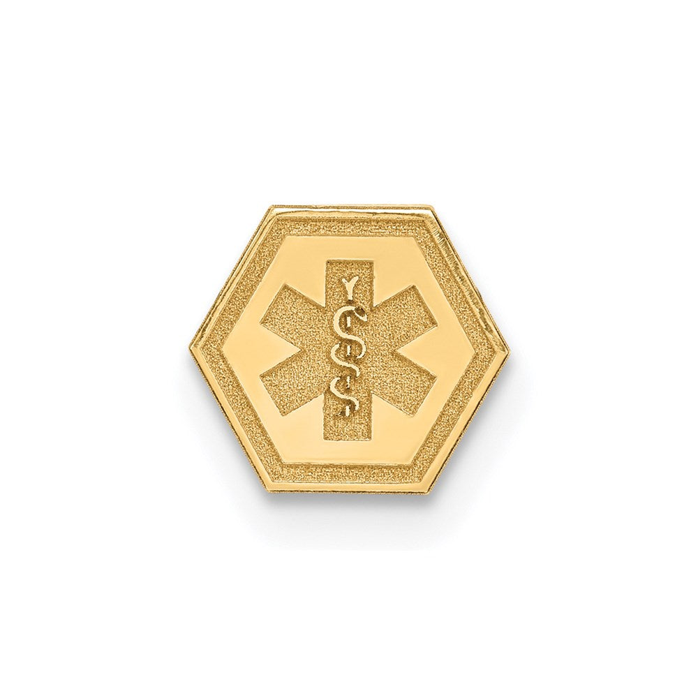 14k Yellow Gold 14k Non-enameled Attachable Medical Emblem Charm