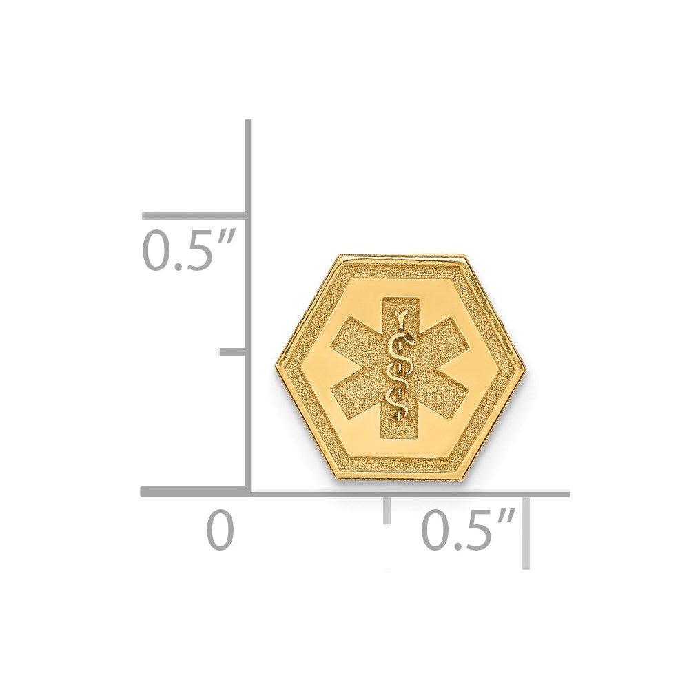 14k Yellow Gold 14k Non-enameled Attachable Medical Emblem Charm