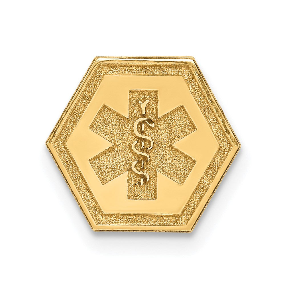14k Yellow Gold 14k Non-enameled Attachable Medical Emblem Charm