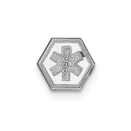14k White Gold 14k White Gold Non-enameled Medical Jewelry Emblem