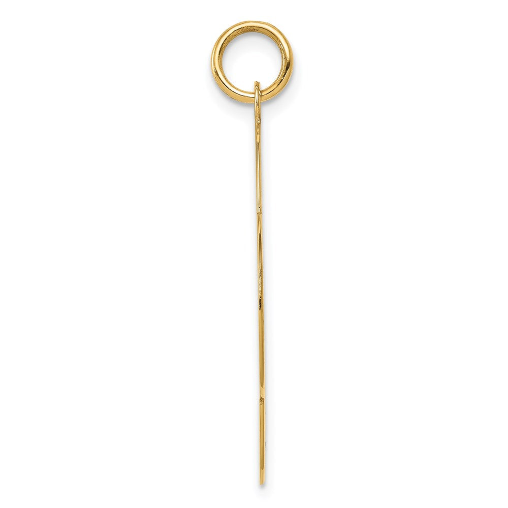 14k Yellow Gold Plain .027 Gauge Engravable Quadrafoil Disc Charm