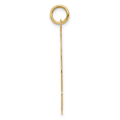 14k Yellow Gold Plain .027 Gauge Engravable Quadrafoil Disc Charm