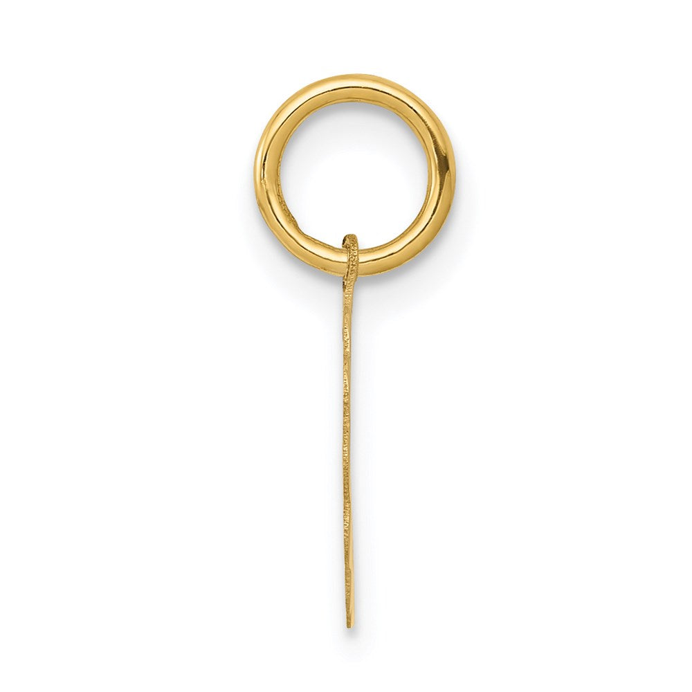 14k Yellow Gold 14k Boy Head on .009 Gauge Engravable Scalloped Disc Charm