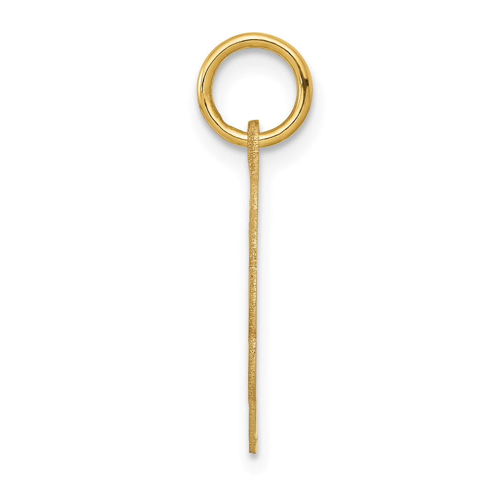14k Yellow Gold Boy Head on Engravable Scalloped Disc Charm