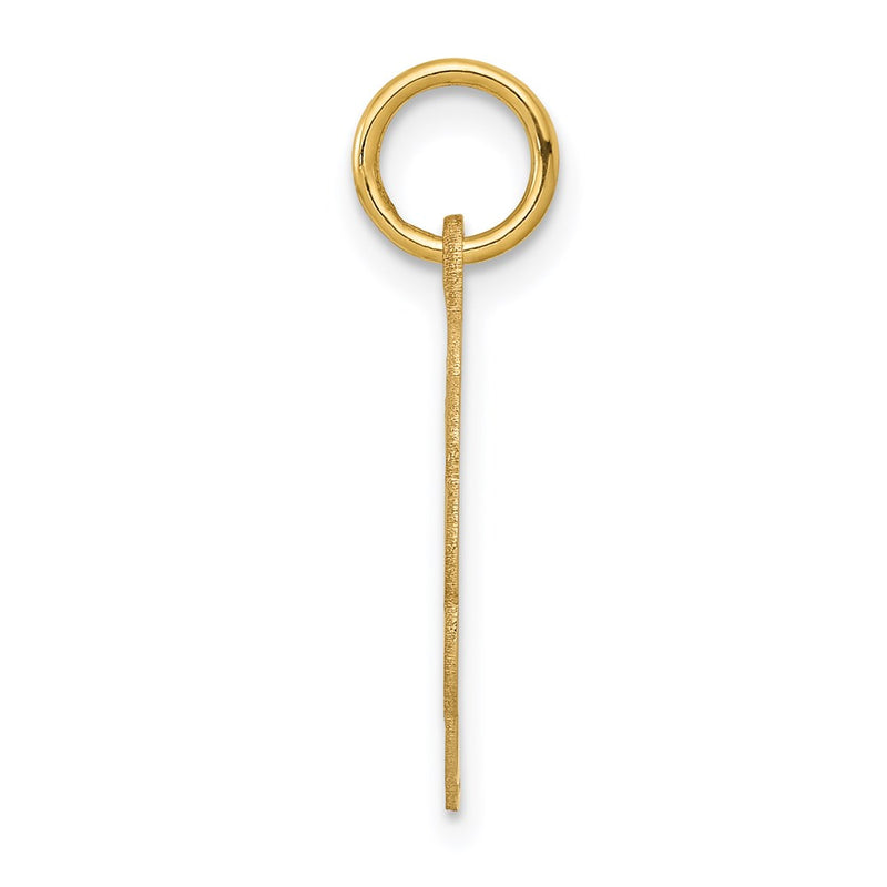 14k Yellow Gold Boy Head on Engravable Scalloped Disc Charm