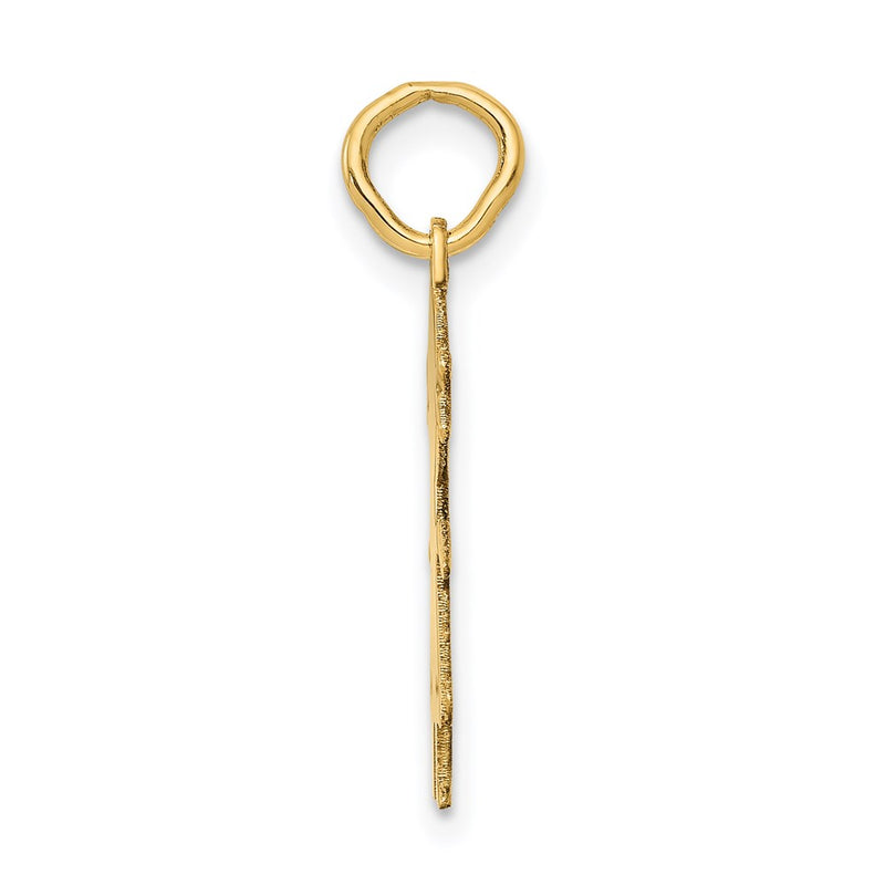 14k Yellow Gold 14k .011 Depth Engravable Girl Charm