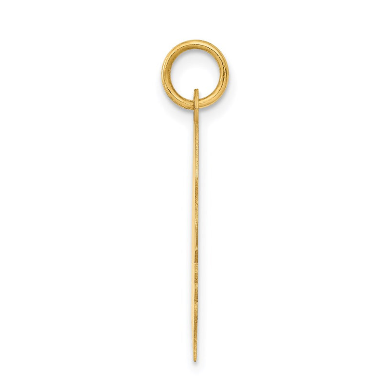 14k Yellow Gold 14k.011 Depth Engravable Girl Head Charm