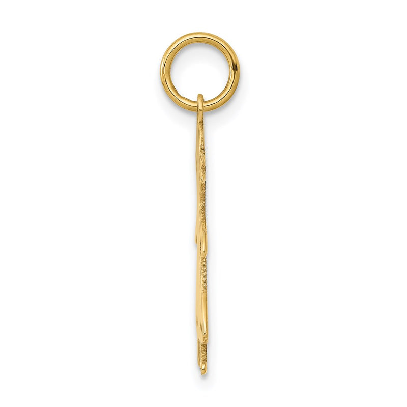 14k Yellow Gold 14k.011 Depth Engravable Girl Charm