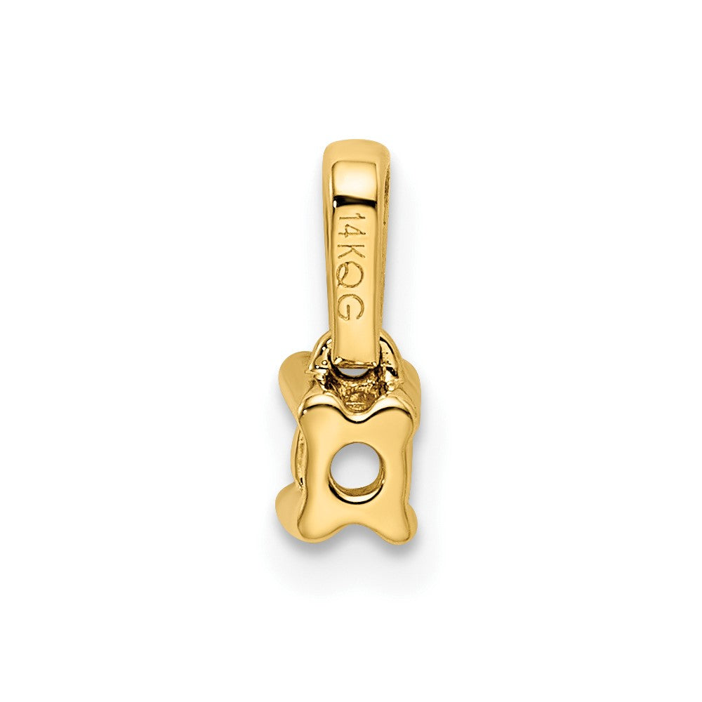 14K Yellow Gold Family Jewelry Synthetic Stone & Diamond Set Pendant