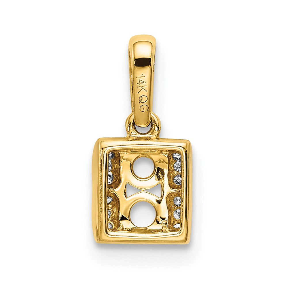 14k Yellow Gold 14K Family Jewelry Diamond Semi-Set Pendant