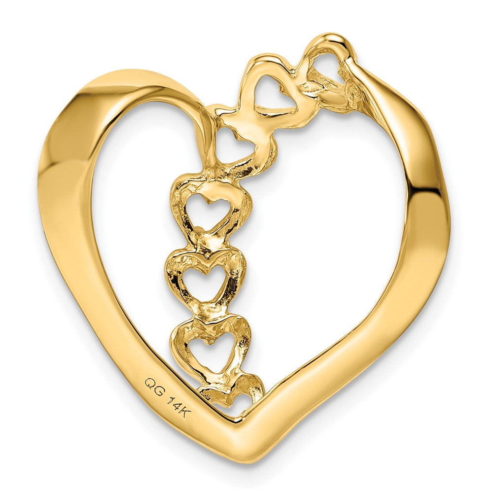 14K Yellow Gold Genuine 3 Stone Mother's Slide