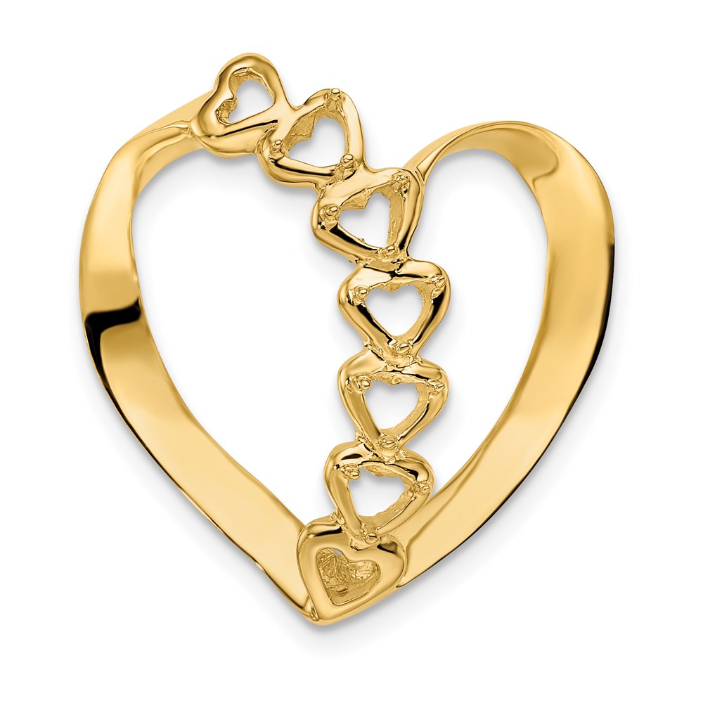 14K Yellow Gold Genuine 5 Stone Mother's Slide