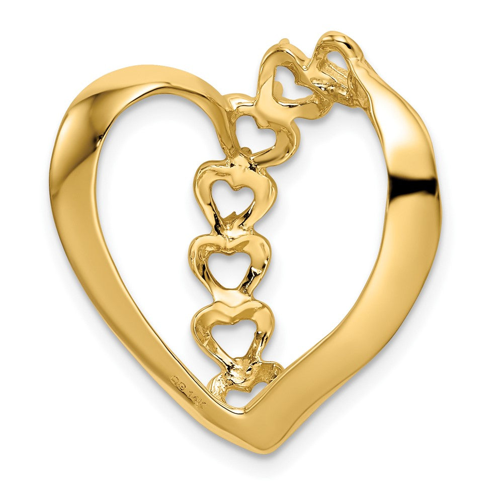 14K Yellow Gold Genuine 6 Stone Mother's Slide