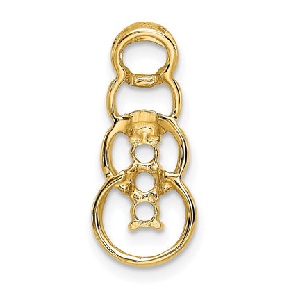 14k Yellow Gold 14k 3 Synthetic Stone Family Pendant