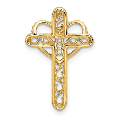 14K Yellow Gold Synthetic Diamond Family Jewelry Pendant