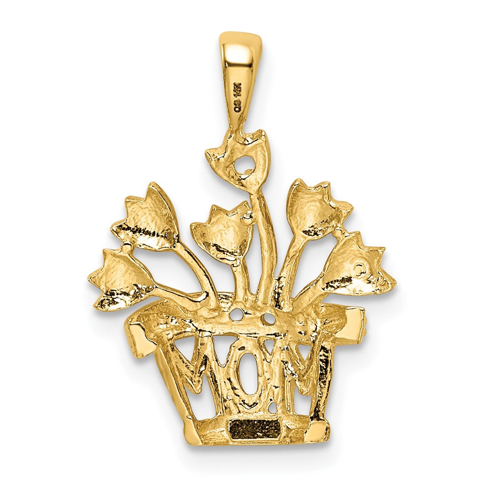 14k Genuine AAA Diamond Mother's Pendant