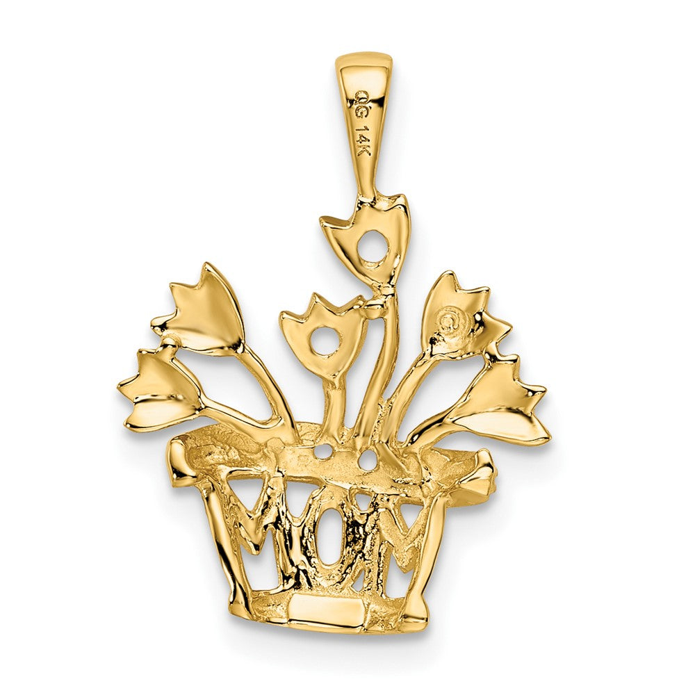 14k Genuine A Diamond Mother's Pendant