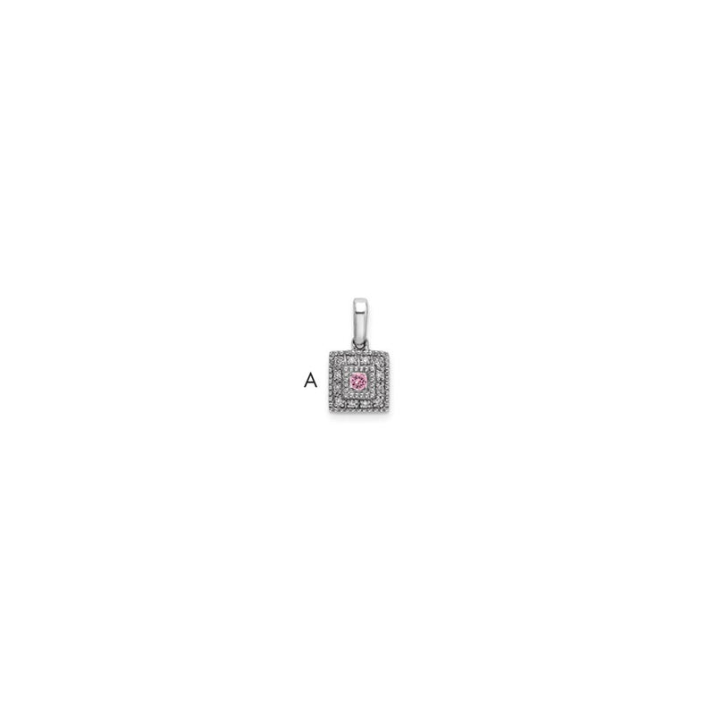 14k White Gold Family Jewelry Diamond Semi-Set Pendant