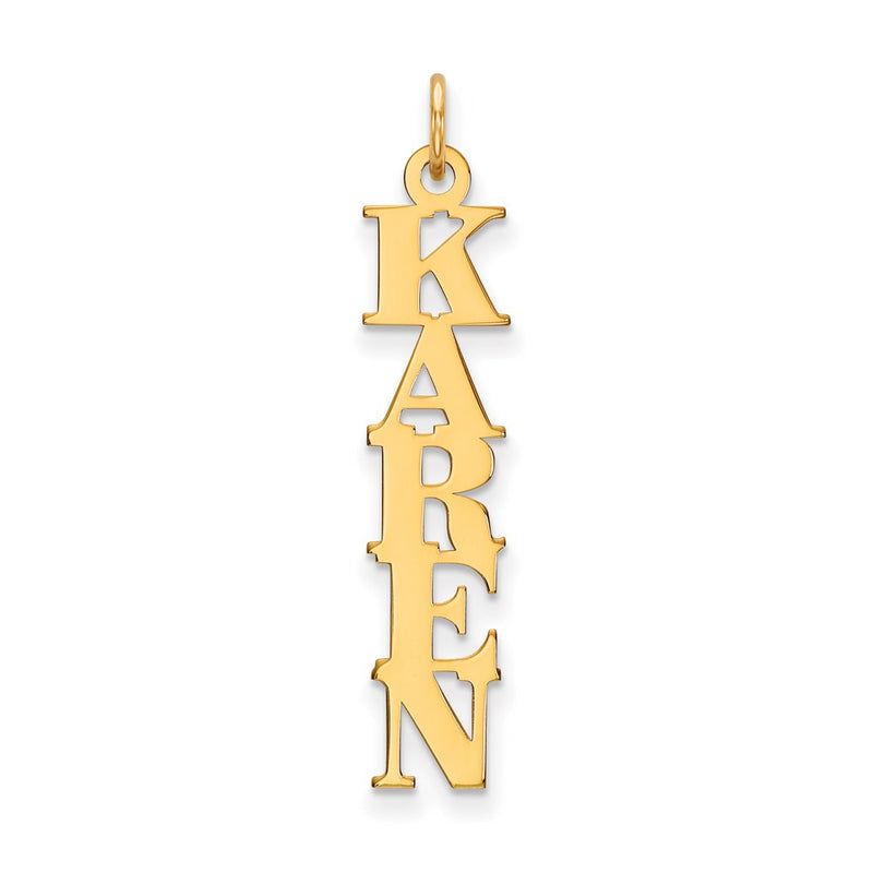 Gold Plated Sterling Silver/Gold Name Plate Charm