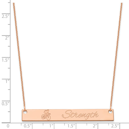 14K Rose Gold Large Customized Bar Necklace