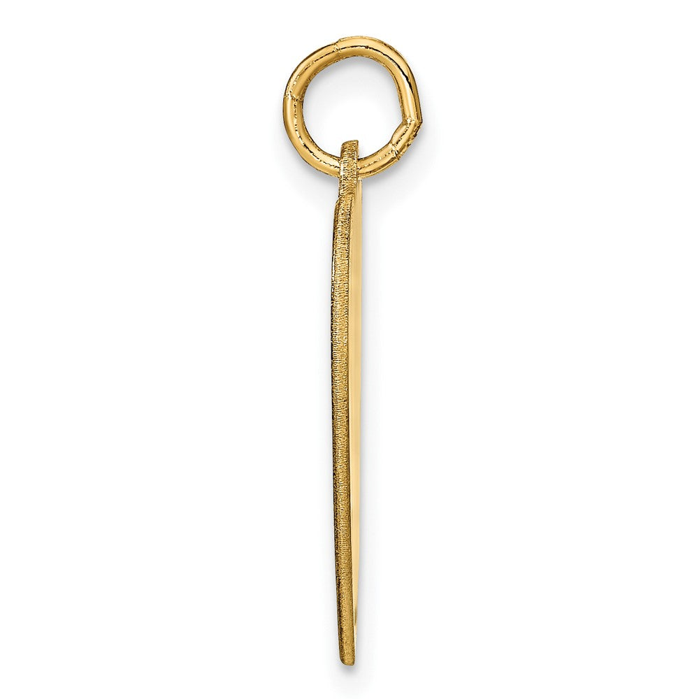 Gold Plated Sterling Silver/Gold Heart Disc Name Charm