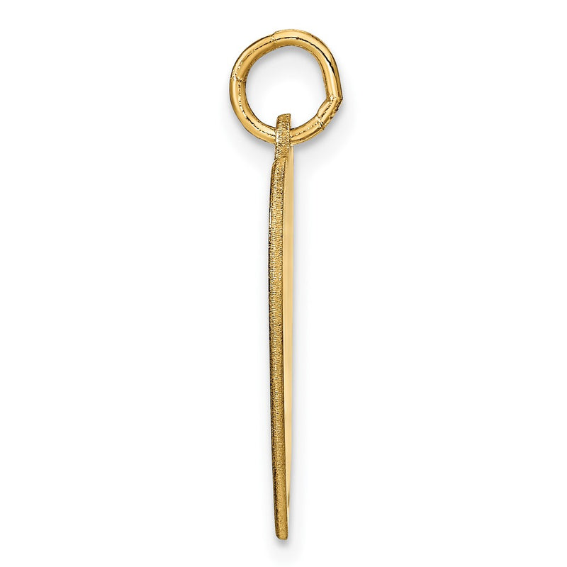 Gold Plated Sterling Silver/Gold Heart Disc Name Charm