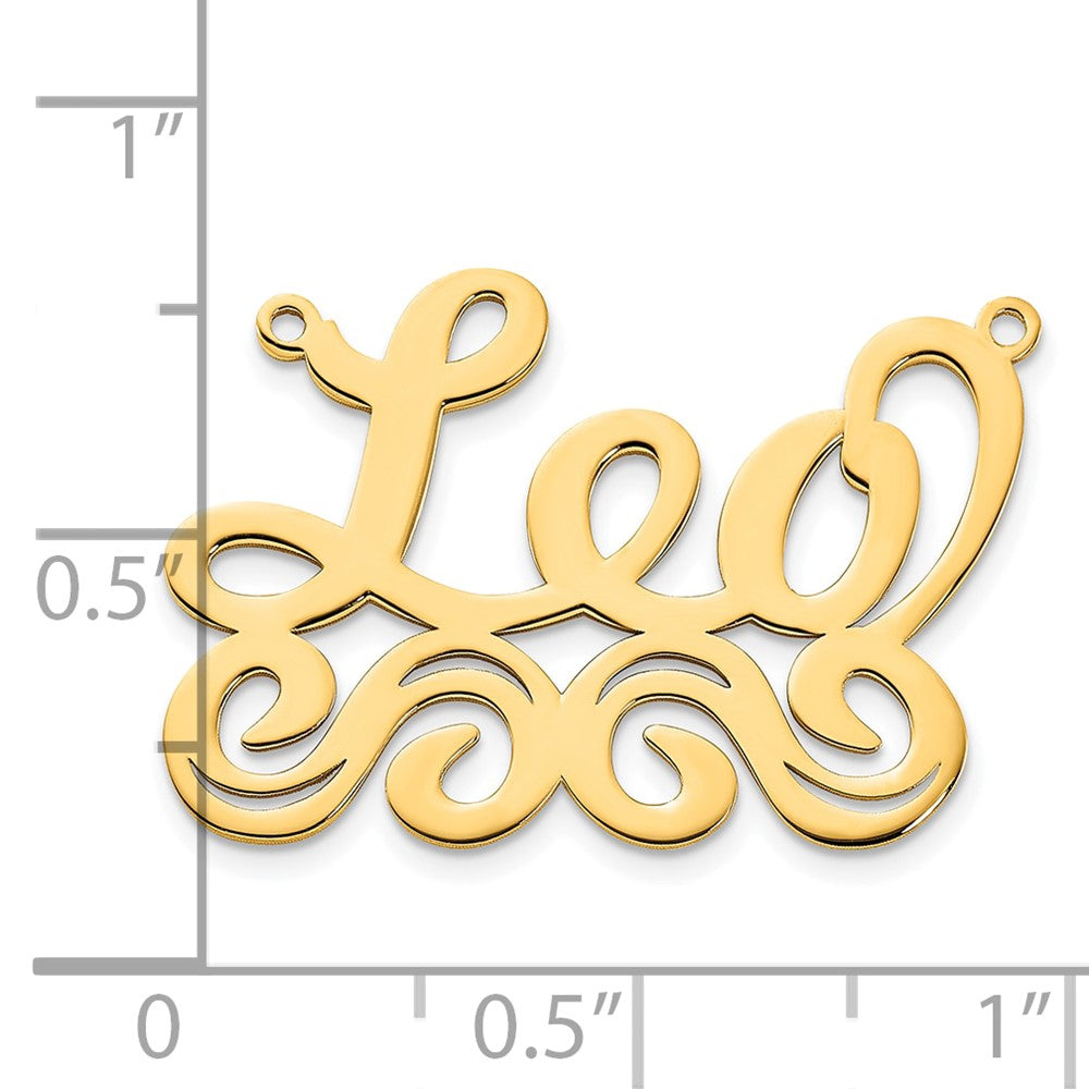 14K Yellow Gold Medium Polished Name Plate