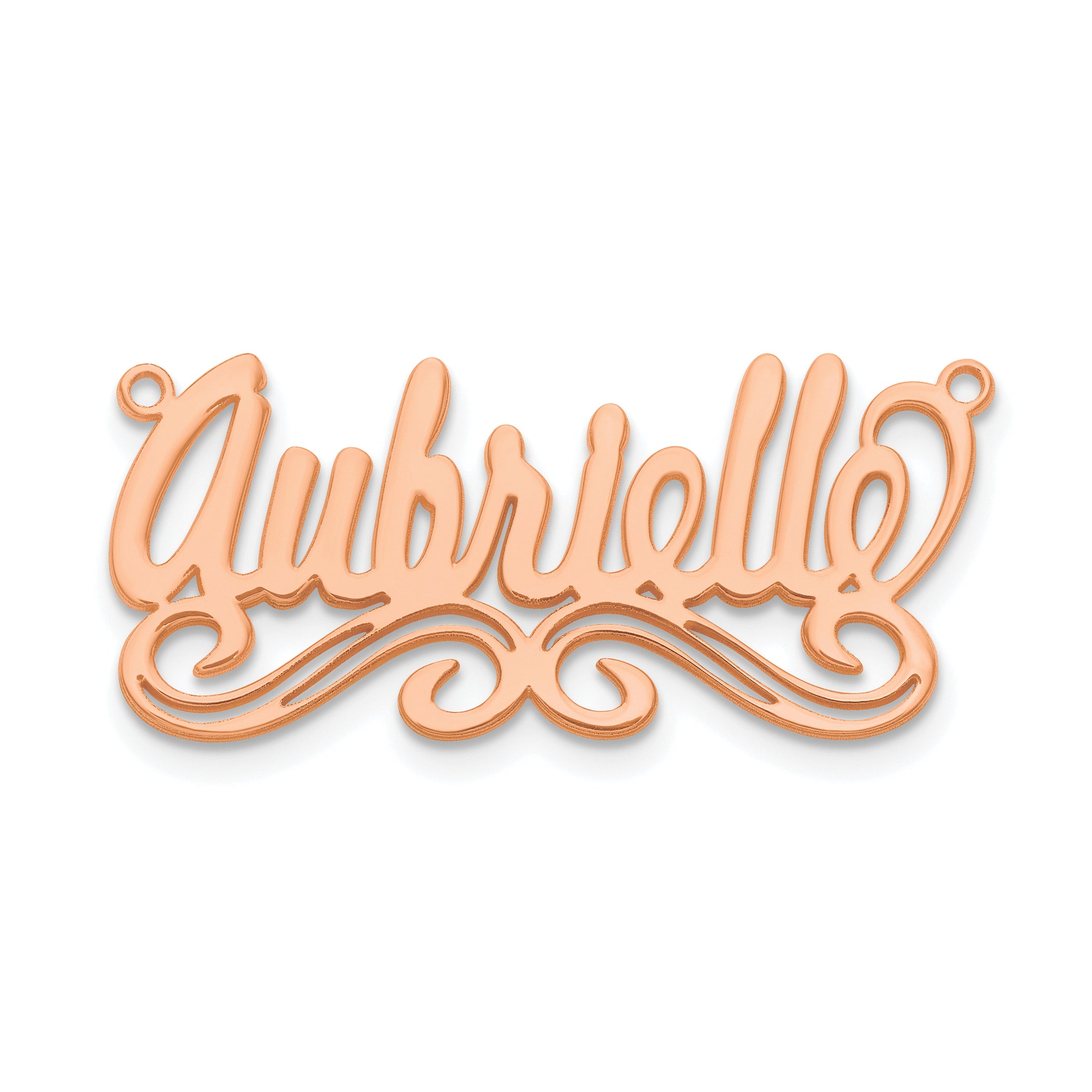 14K Rose Gold Small Polished Name Plate