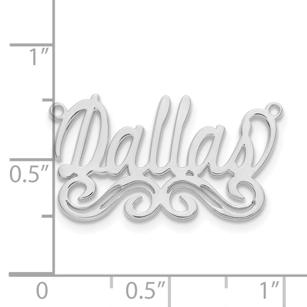 14K White Gold Small Polished Name Plate
