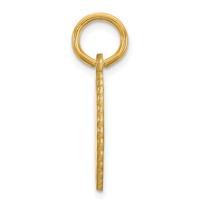 14K Yellow Gold Scalloped Disc With Name Charm