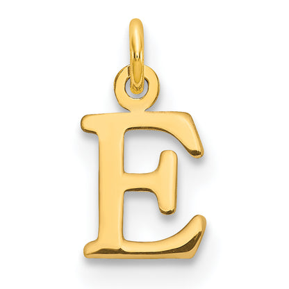 14k Yellow Gold 14ky Cutout Letter E Initial Pendant
