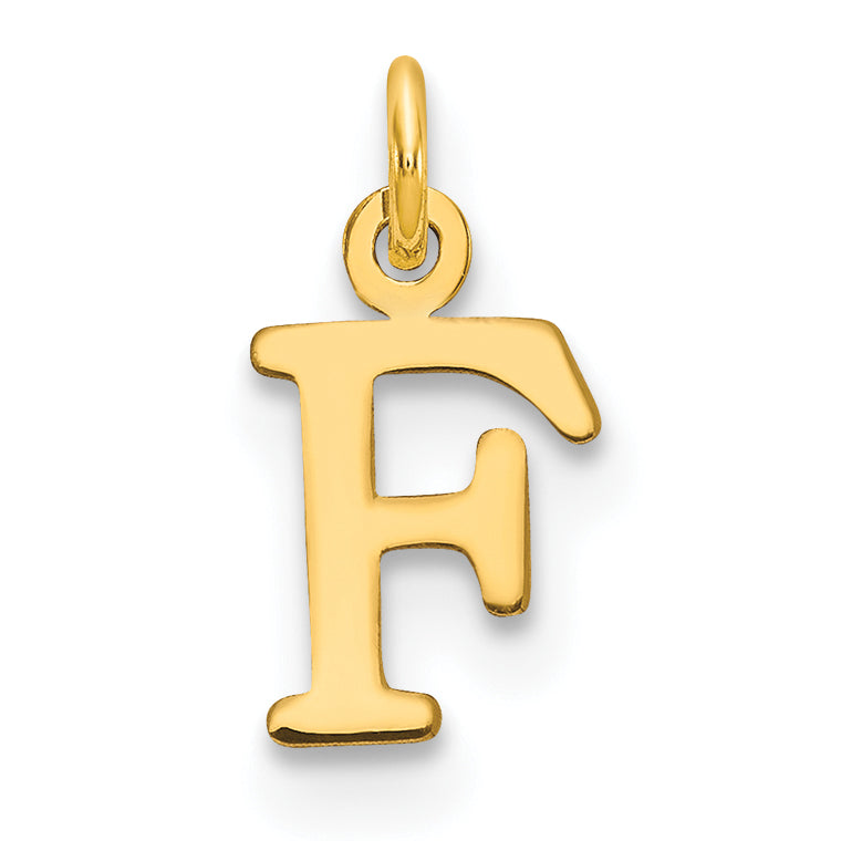14k Yellow Gold 14ky Cutout Letter F Initial Pendant